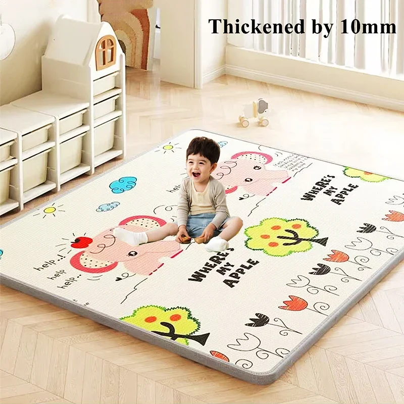 Alfombra de juego para gatear con dibujos de león y jirafa - imagen 2