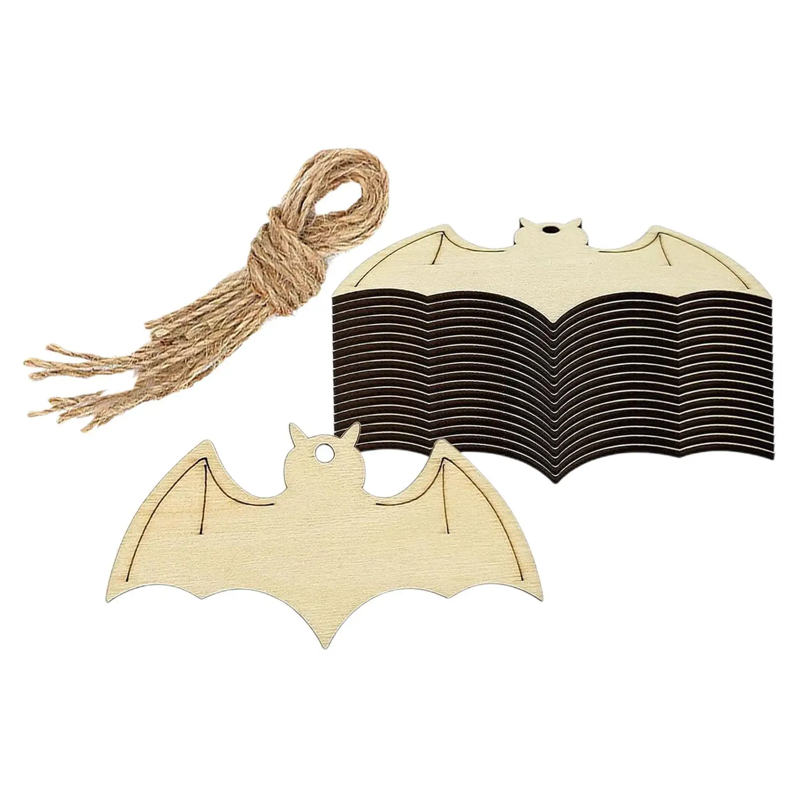 Recortes de madera con murciélagos para decoración Halloween - imagen 4