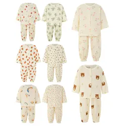 Pijamas de verano de algodón fino con camisa y pantalón dibujos