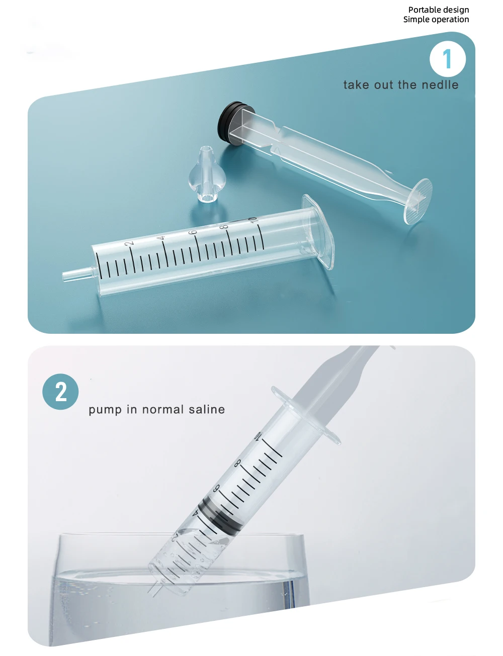 Aspirador nasal infantil de 10ML y tubo de irrigación