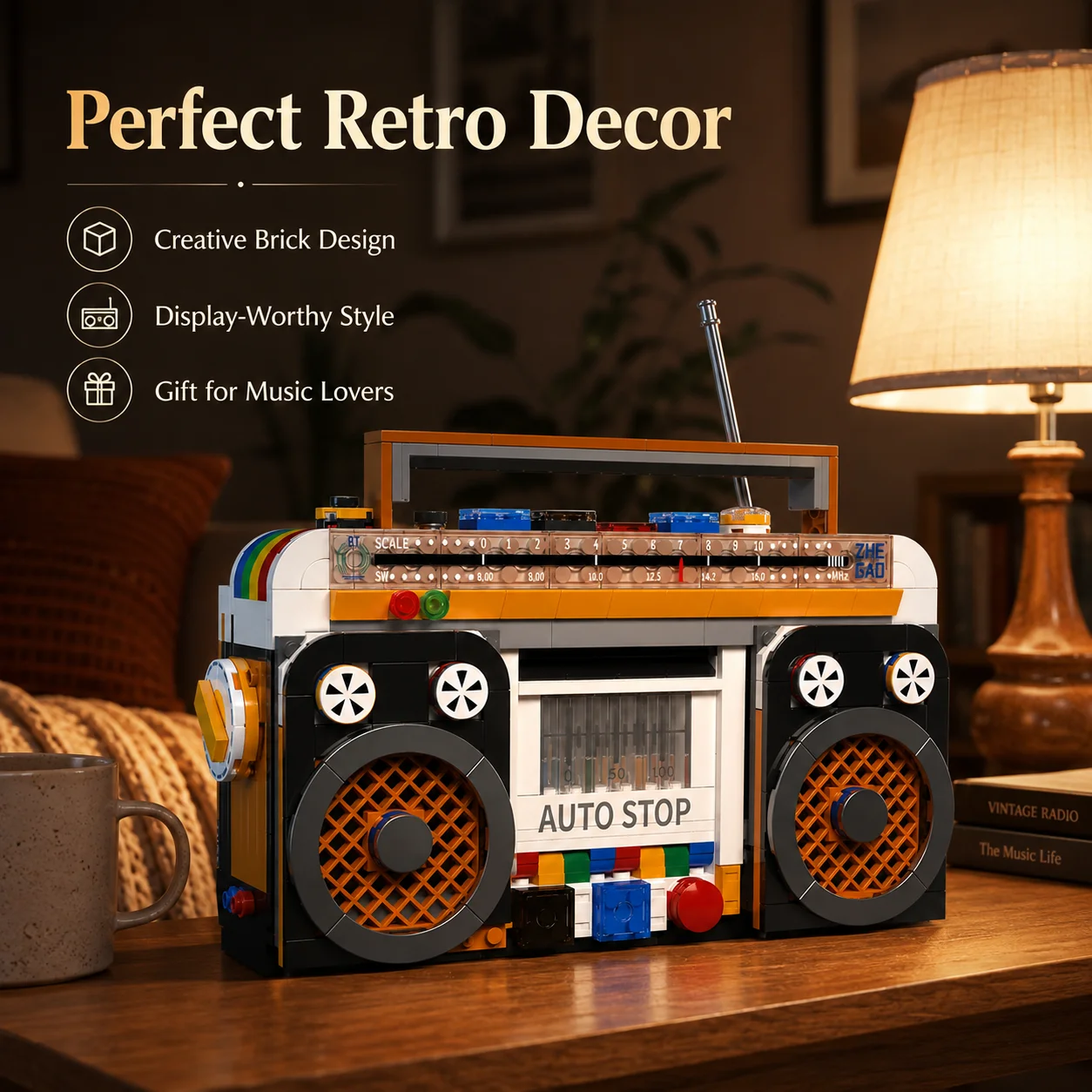 Radio de construcción Vintage para niños – Juguete educativo DIY - imagen 4
