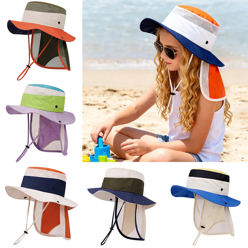 Gorra panamá de verano con protección de cuello para playa - imagen 4