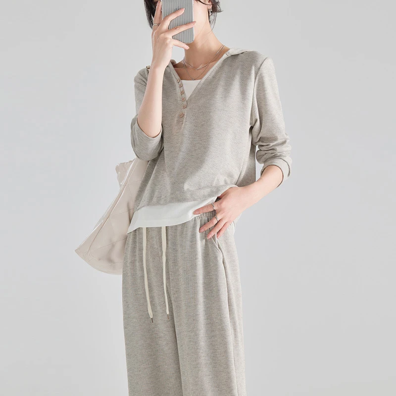 Ropa de maternidad estilo coreano para otoño e invierno, conjunto