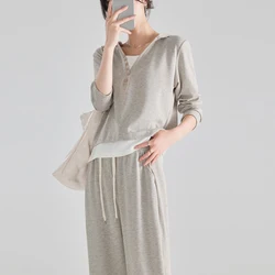 Ropa de maternidad estilo coreano para otoño e invierno, conjunto