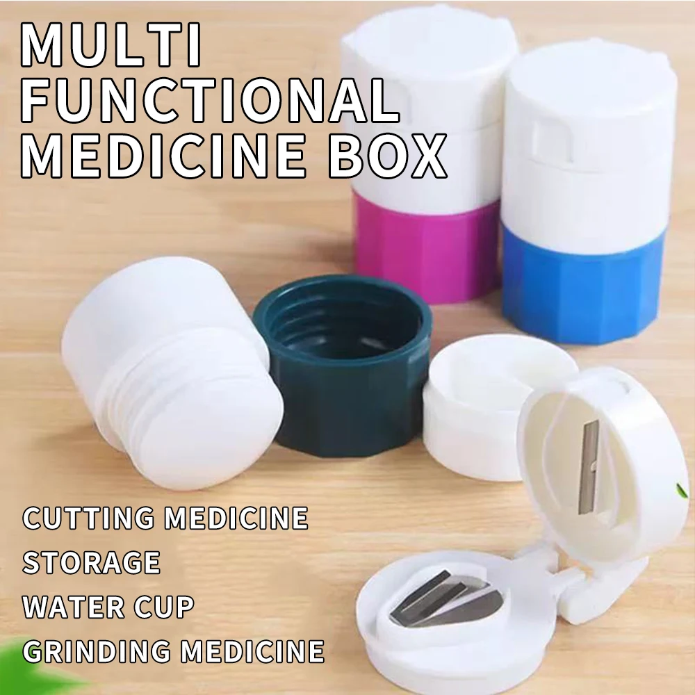 Caja de medicina compacta con compartimentos internos