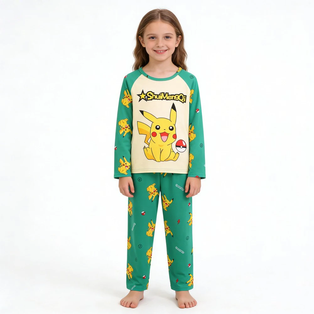 Pijamas infantiles de Pikachu de manga larga - suaves y cómodos - imagen 5
