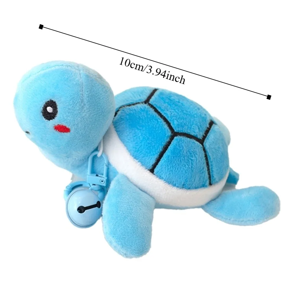 Llavero de peluche tortuga con campana, colgante para bolso - imagen 4