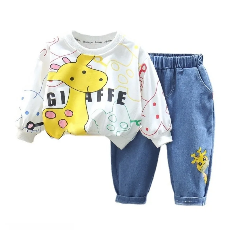 Conjunto de bebé de primavera y otoño con camiseta y pantalón - imagen 4