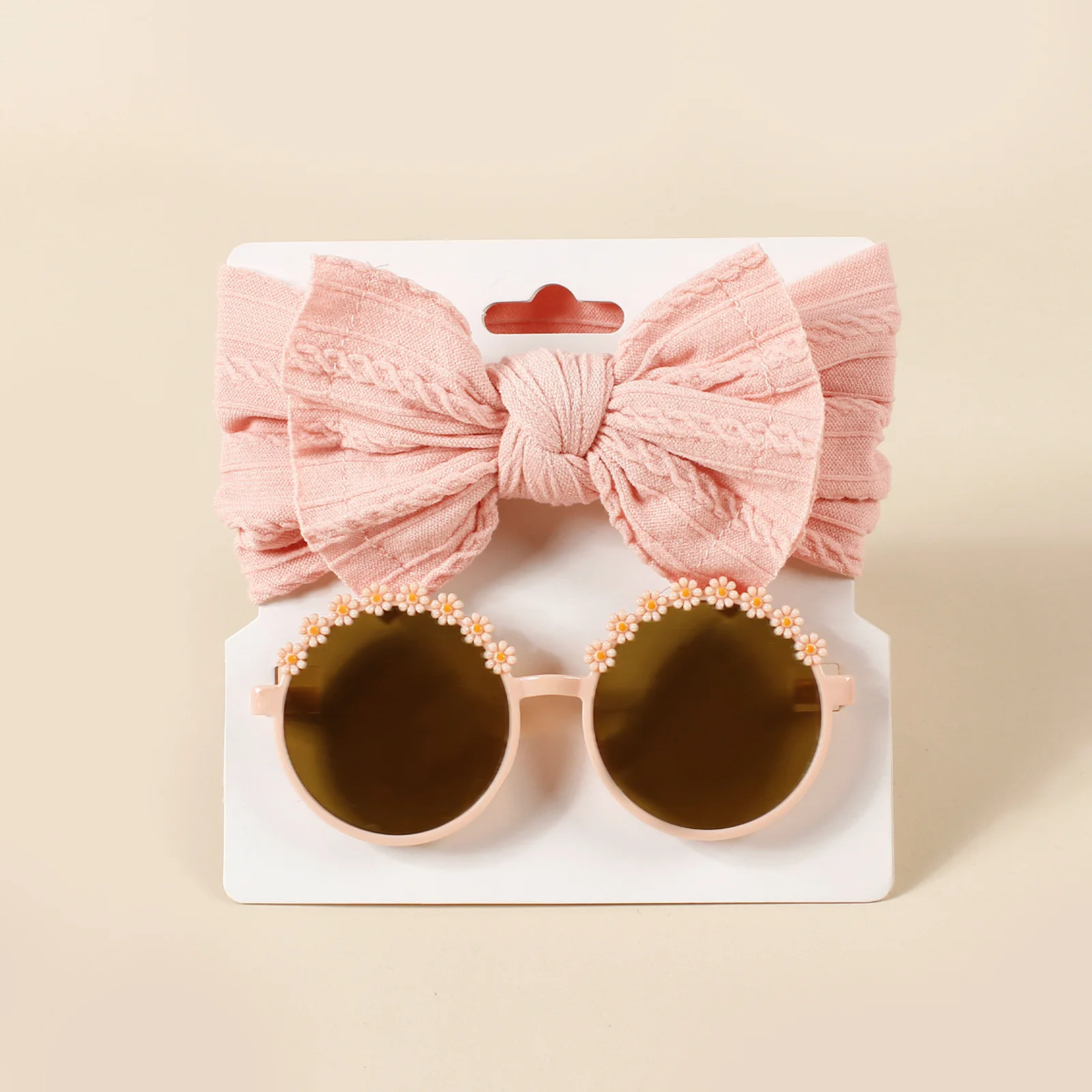 Conjunto de accesorios para bebé niña – Diademas, gafas de sol y calcetines florecitas - imagen 2