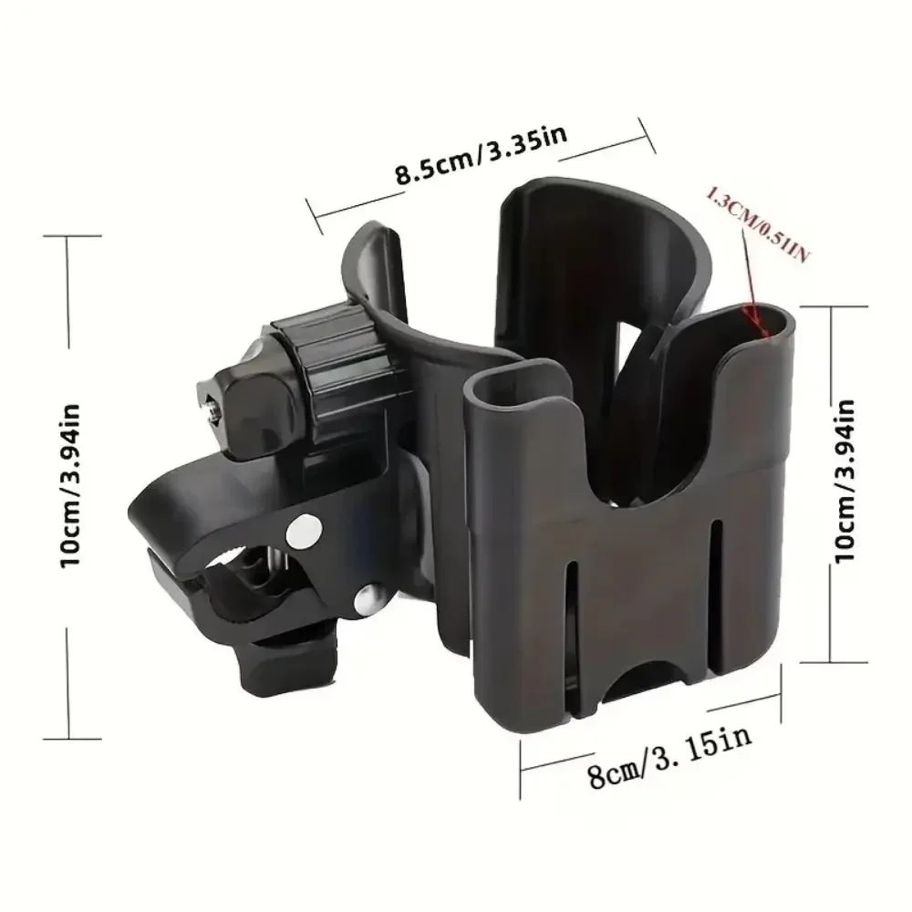 Portavasos para cochecito universal ajustable con soporte de teléfono - imagen 5