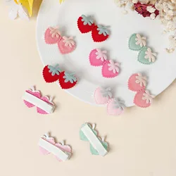 Pinza para el pelo de bebé de tela tejida con flores y frutas