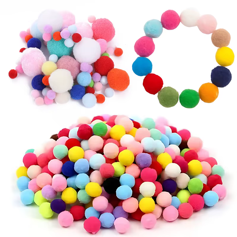 Bolas de peluche suaves para manualidades y decoración infantil