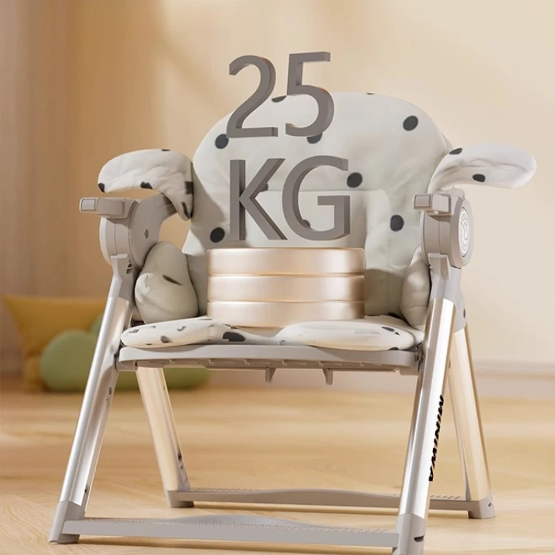 Sillita de bebé plegable portátil con bandeja grande en aluminio - imagen 3