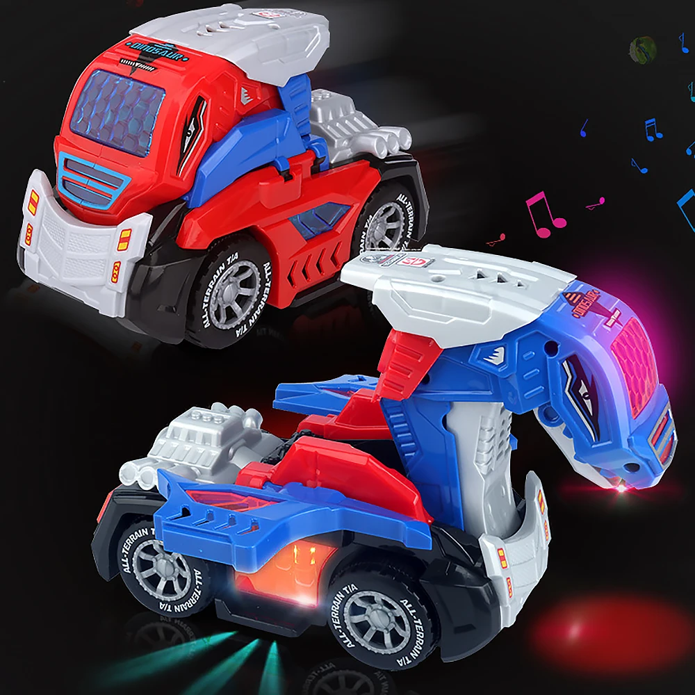 Robot coche dinosaurio 2 en 1 con luz y música – Juguete educativo - imagen 3