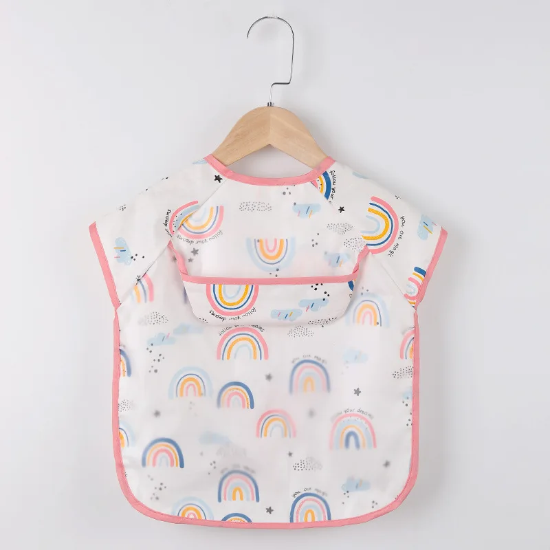 Babero impermeable tipo bandana con mangas largas para bebé - imagen 5
