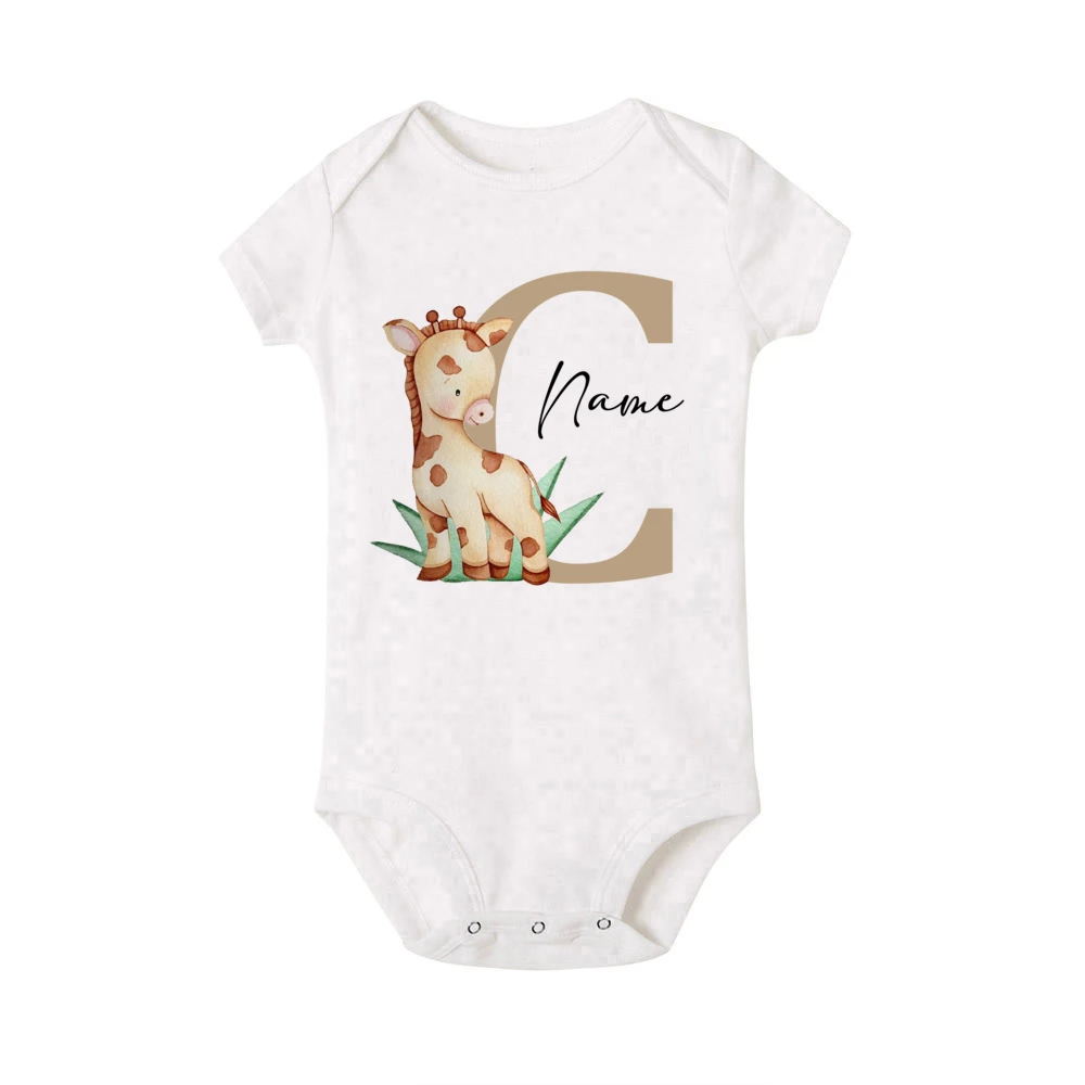 Pelele personalizado con nombre - Estampado Safari para recién nacido - imagen 5
