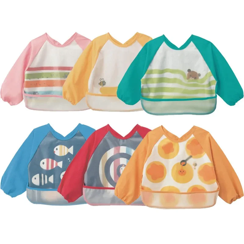 Babero impermeable manga larga para bebé – Protección alimentación EVA - imagen 5