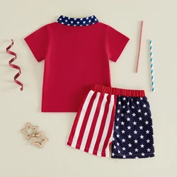 Conjunto bebé niño casual: camisa cuello con media cremallera y shorts