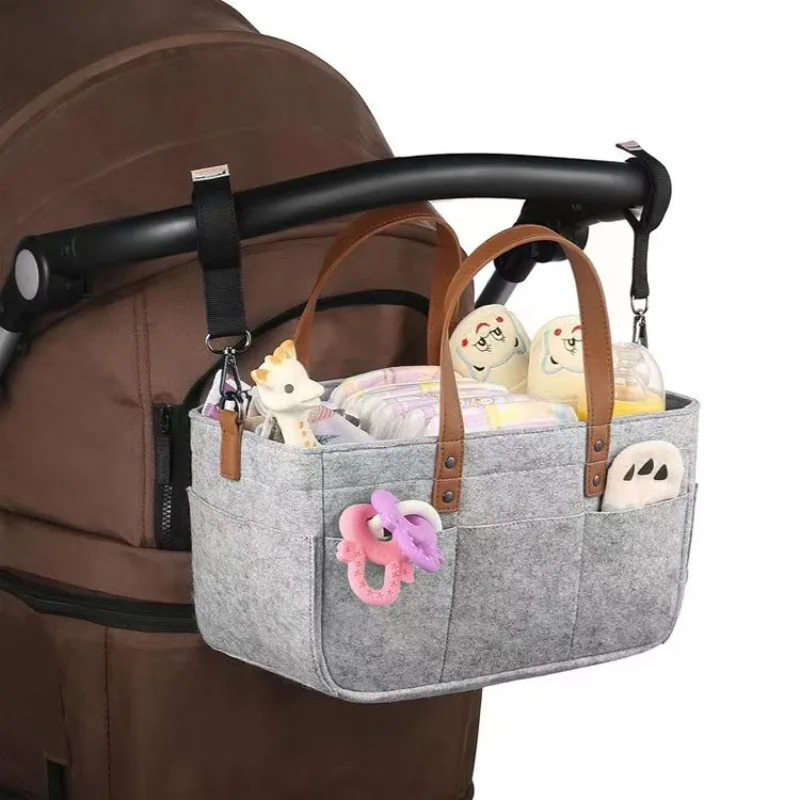 Bolsa pañales fieltro gran capacidad para bebé - imagen 5
