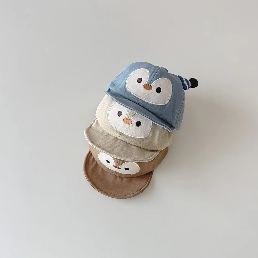 Gorra de bebé estilo coreano con dibujo de oso