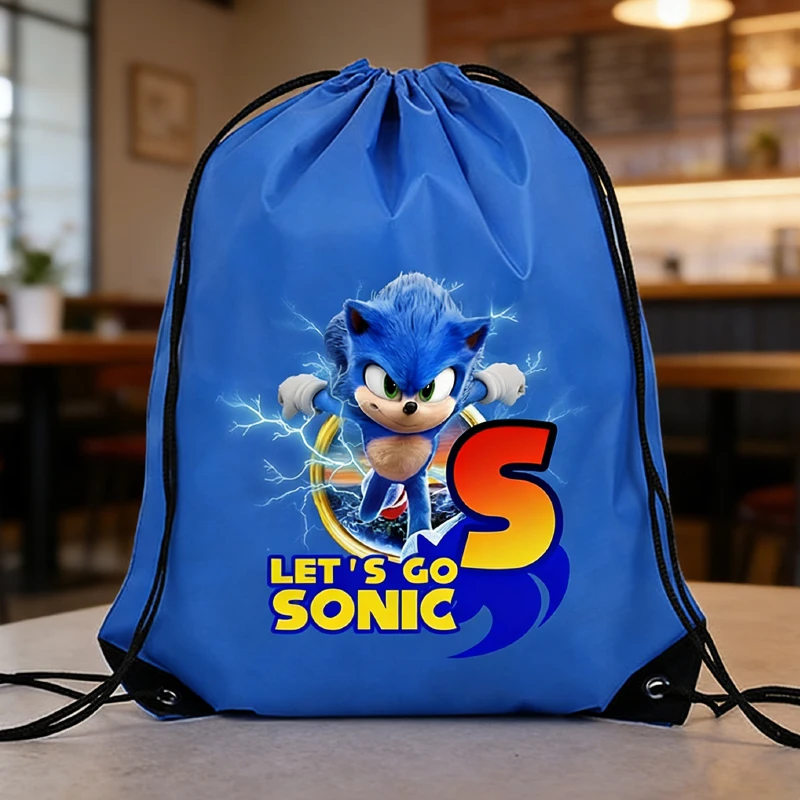 Bolsa con cordón Sonics azul para almacenamiento infantil tierno - imagen 2