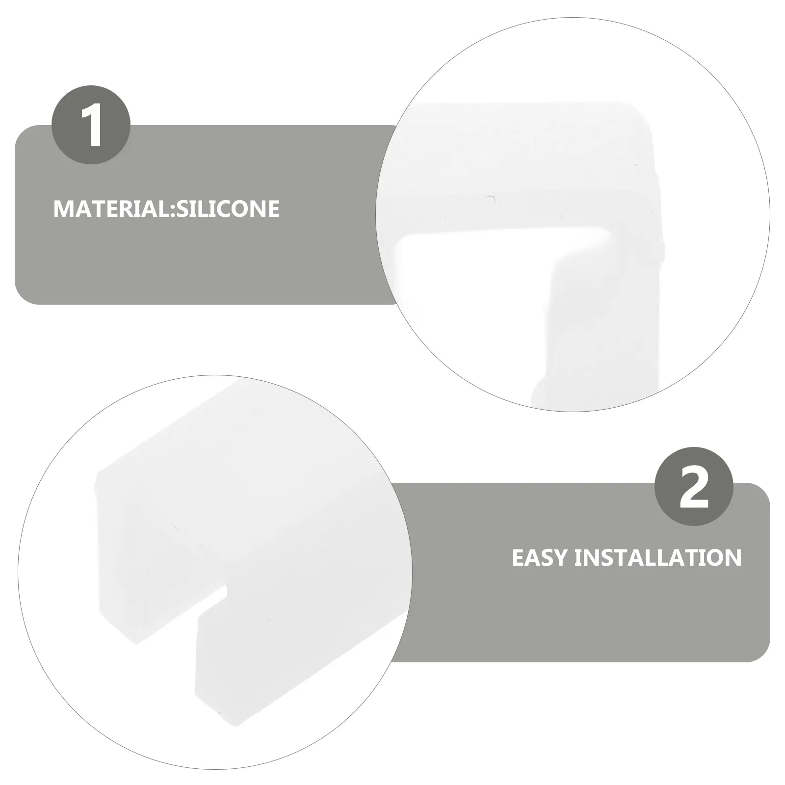 Protectores de esquinas de silicona transparente suaves antigolpes bebés - imagen 2