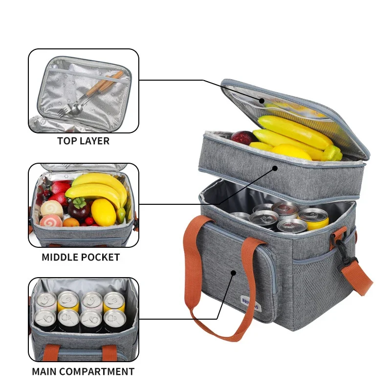 Bolsa isotérmica infantil de gran capacidad para picnic y merienda - imagen 2