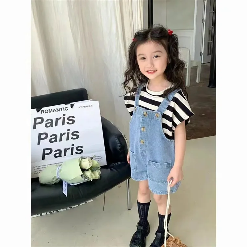 Pantalones cortos vaqueros de estilo occidental para niñas de verano - imagen 4