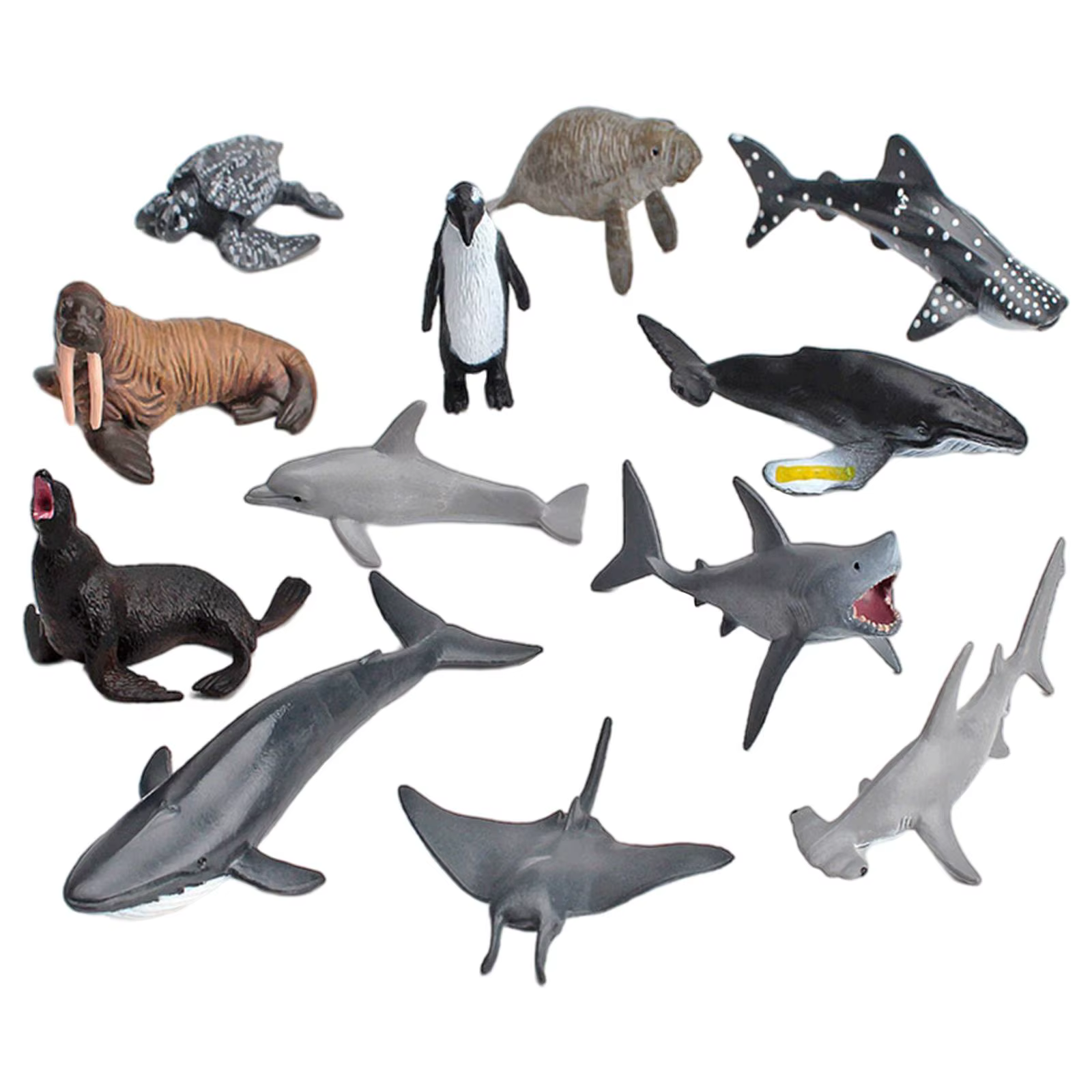 Figuras de animales marinos educativas: tiburón, delfín y pingüino - imagen 5