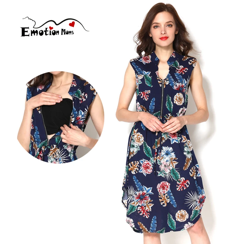 Vestido de verano sin mangas para maternidad – Cómodo para lactancia
