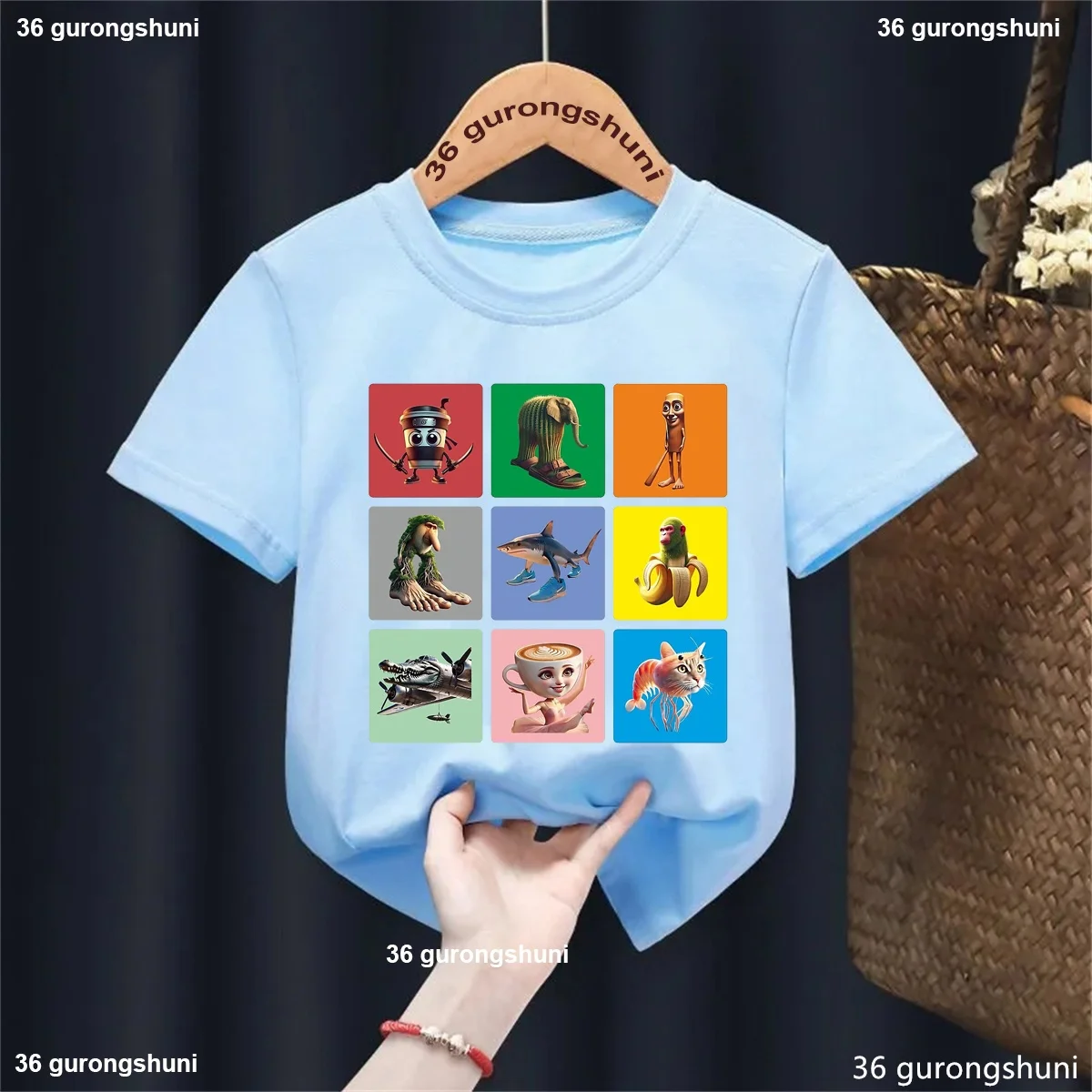 Camiseta de verano infantil con estampado de meme divertido - imagen 3