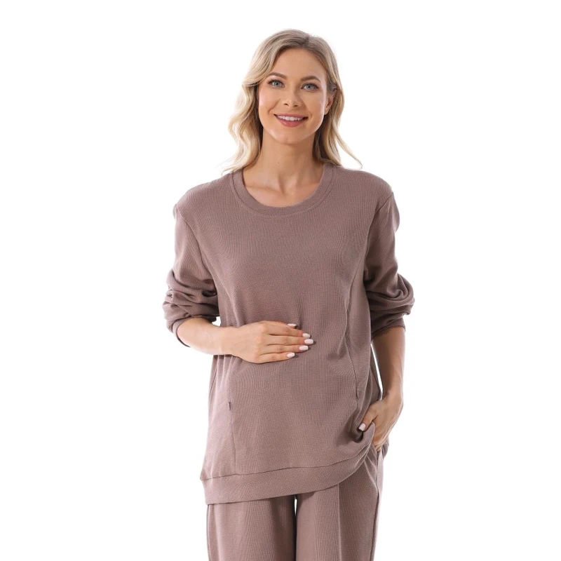 Sudadera de lactancia para embarazadas primavera otoño - imagen 4