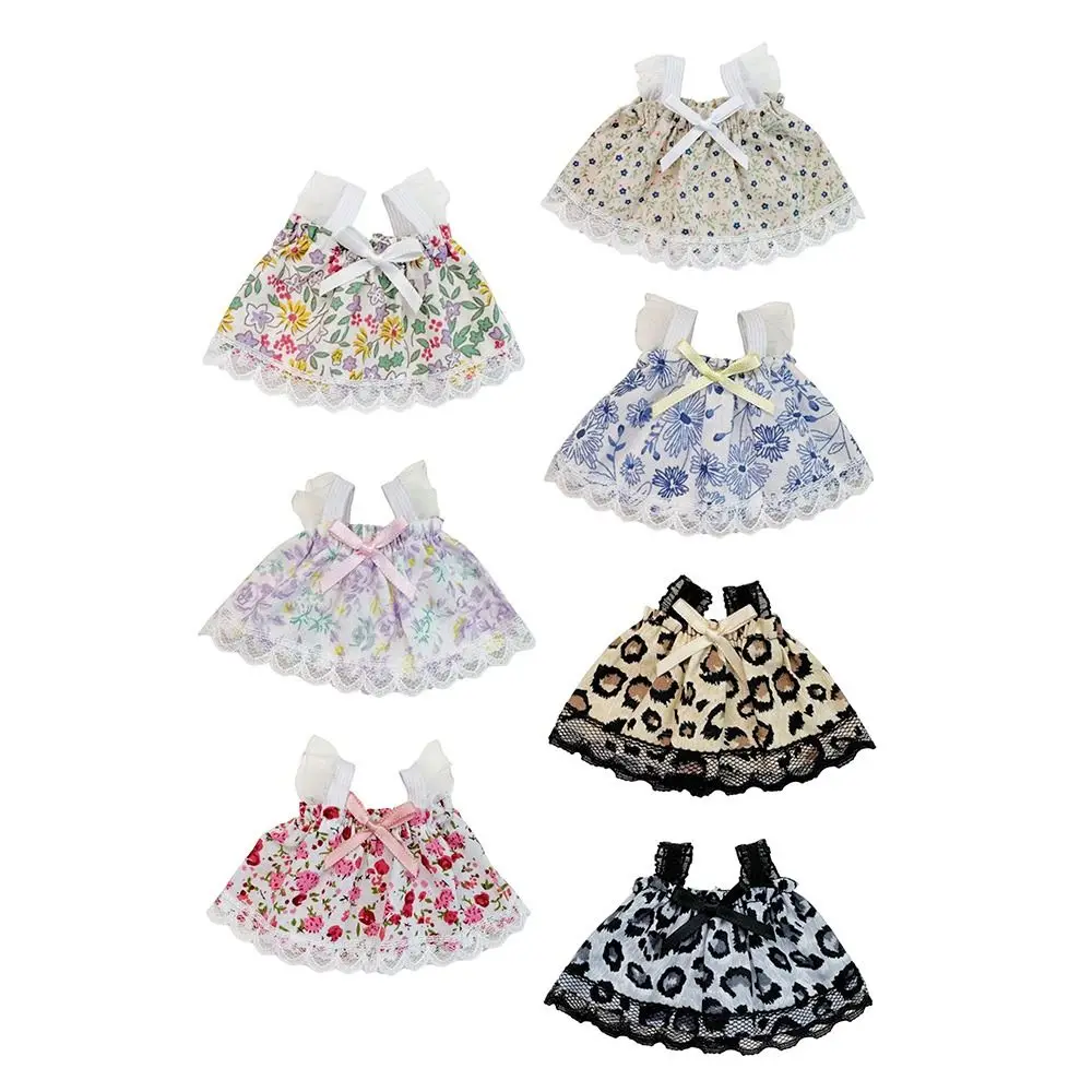 Vestido de princesa para muñeca con encaje floral y lazo - imagen 2