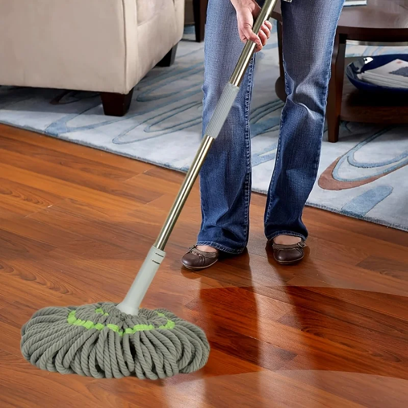 Mopa de microfibra autoescurrable giratoria para suelos de madera - imagen 4