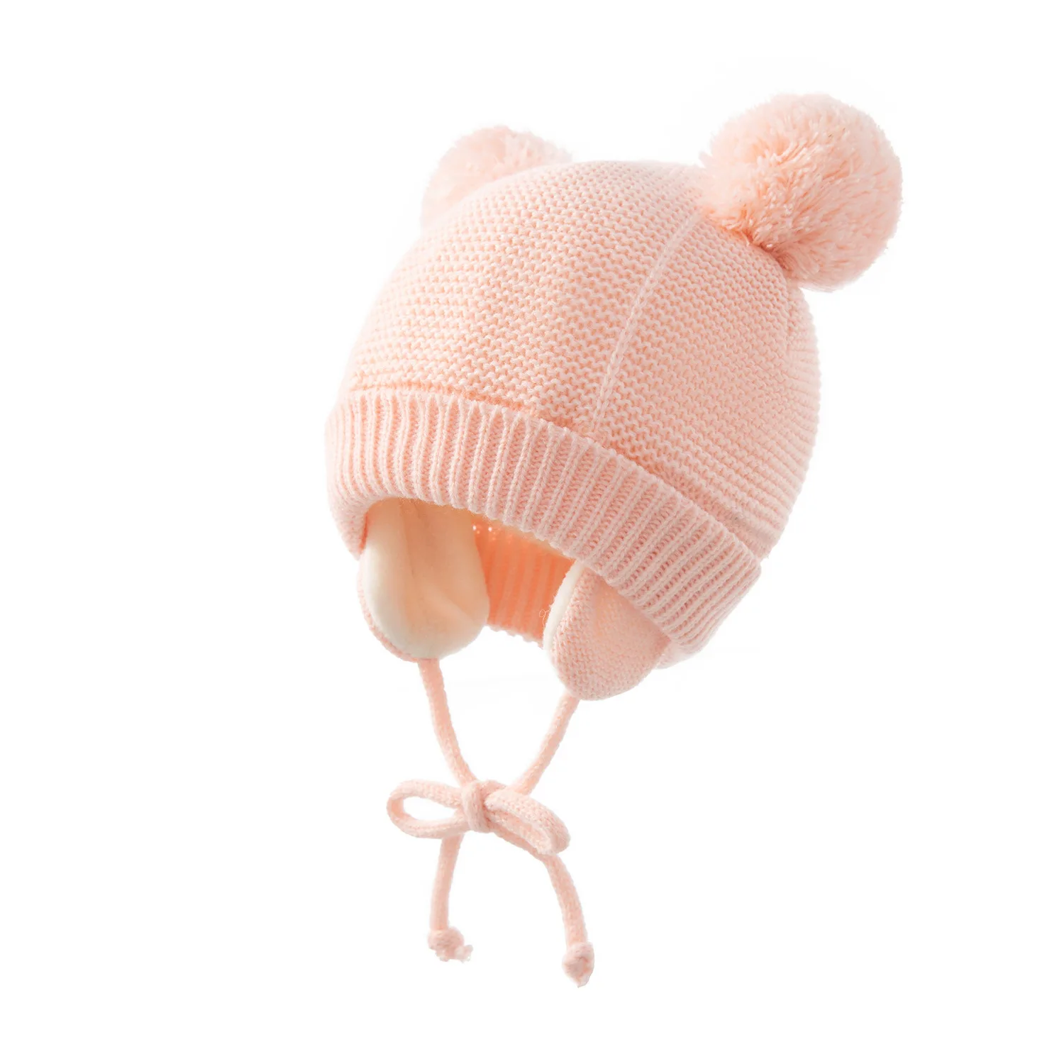 Gorro bebé lana con orejas y guantes suave abrigo invierno - imagen 4