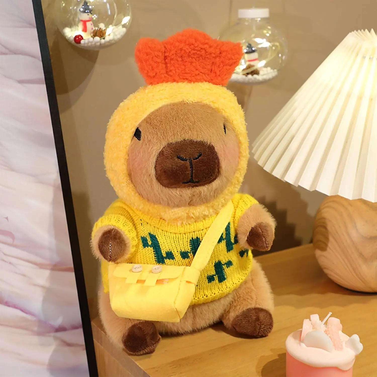 Peluche capibara con ropa y accesorios para niños y niñas - imagen 4