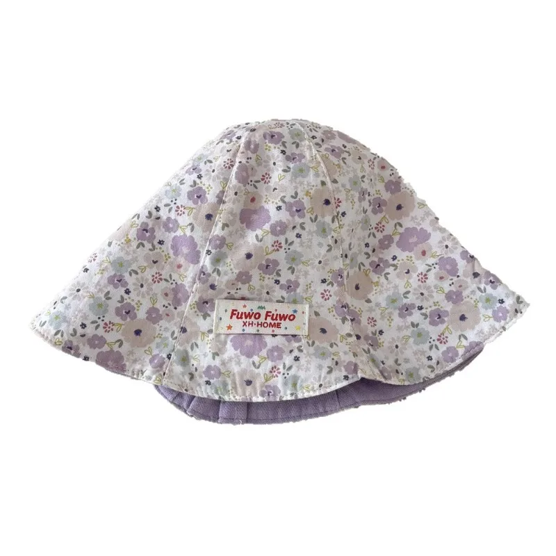 Gorro reversible con protección solar para bebé – Estampado floral - imagen 2