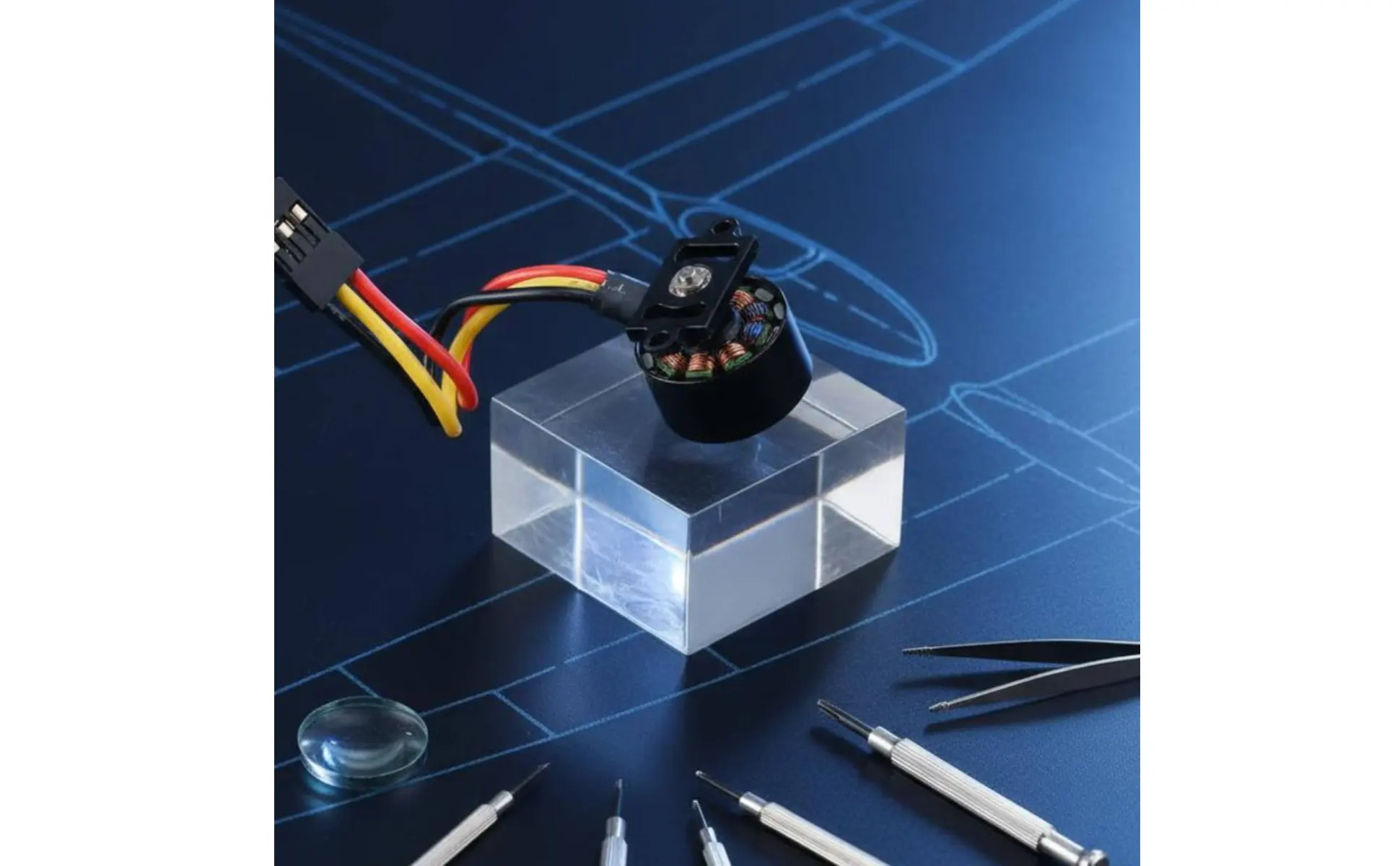 Vista del conjunto electrónico negro para unidad de potencia