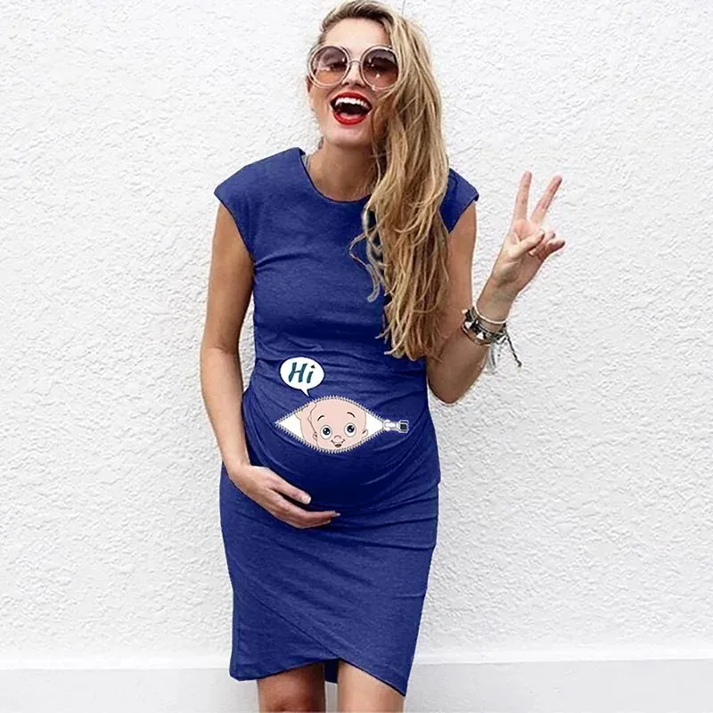 Vestido de maternidad holgado e informal para mujer embarazada - imagen 5