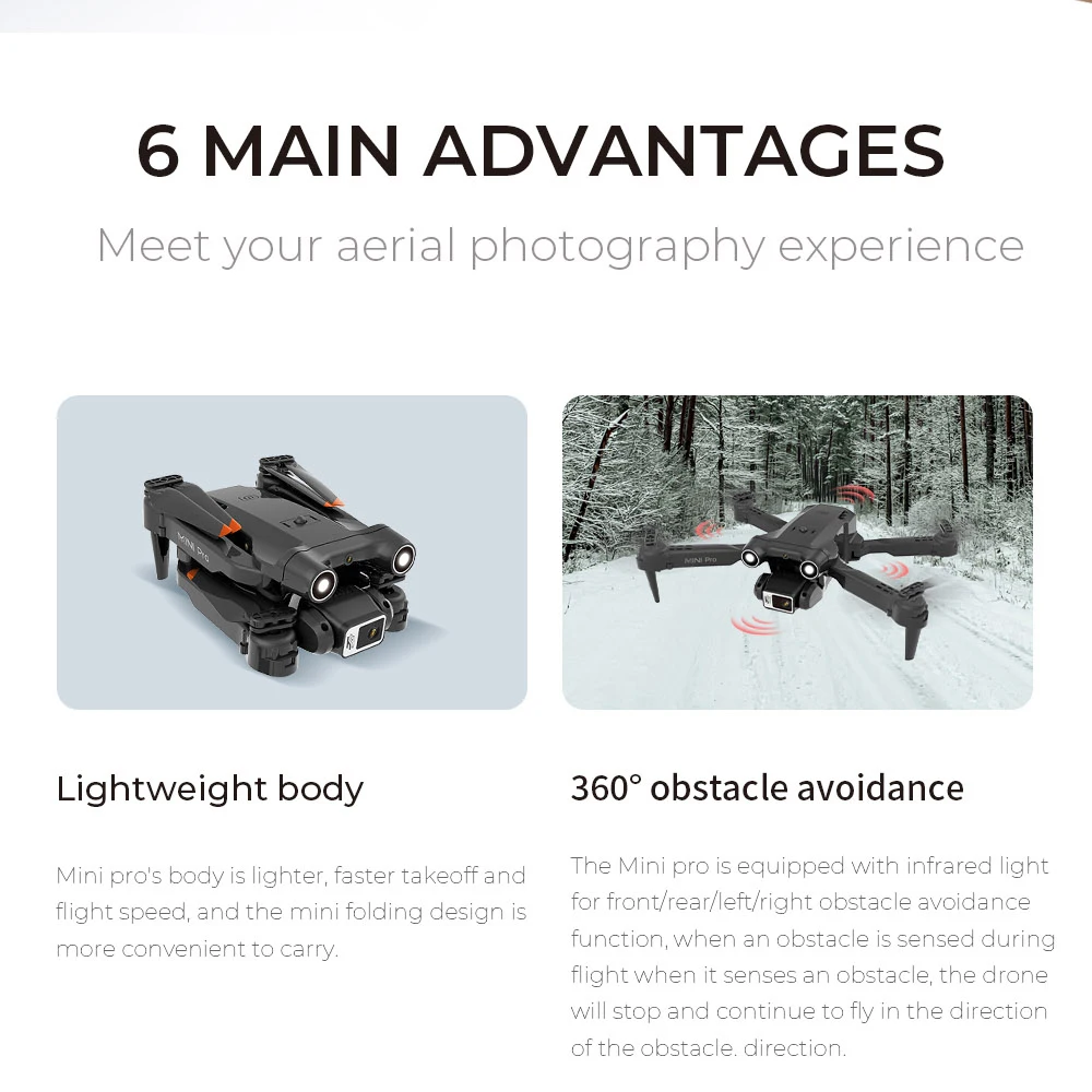 Dron con cámara ajustable