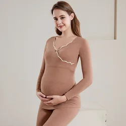 Pijama térmico de maternidad para invierno con forro