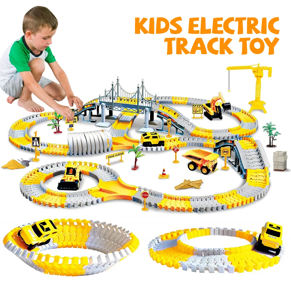 Pista eléctrica de tren para niños – Juguete de vías con accesorios - imagen 4