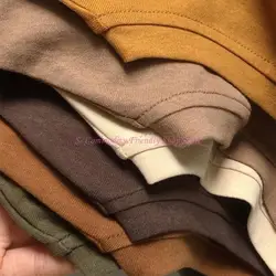 85AE Camiseta manga larga algodón para niña, color liso