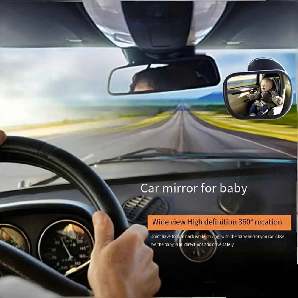 vvocci Espejo retrovisor infantil para coche, gran visibilidad trasera - imagen 2