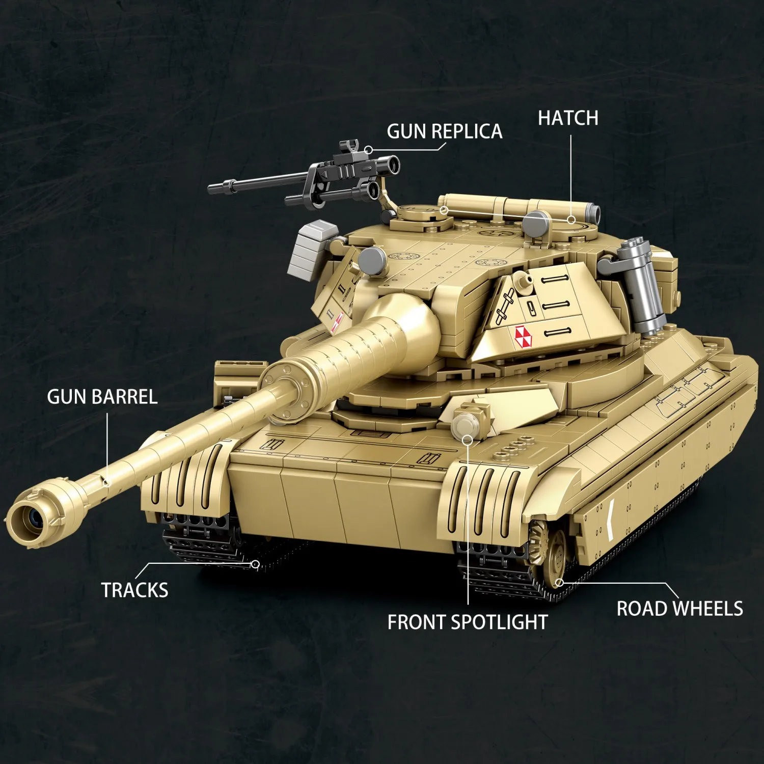Bloques de construcción de tanque militar 60TP para niños, DIY - imagen 3