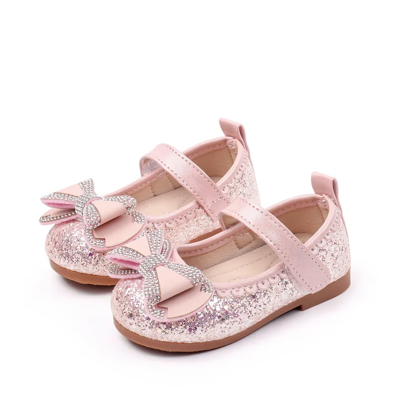 Zapatos de cuero para niñas con lazo - Primavera/otoño, princesa - imagen 4