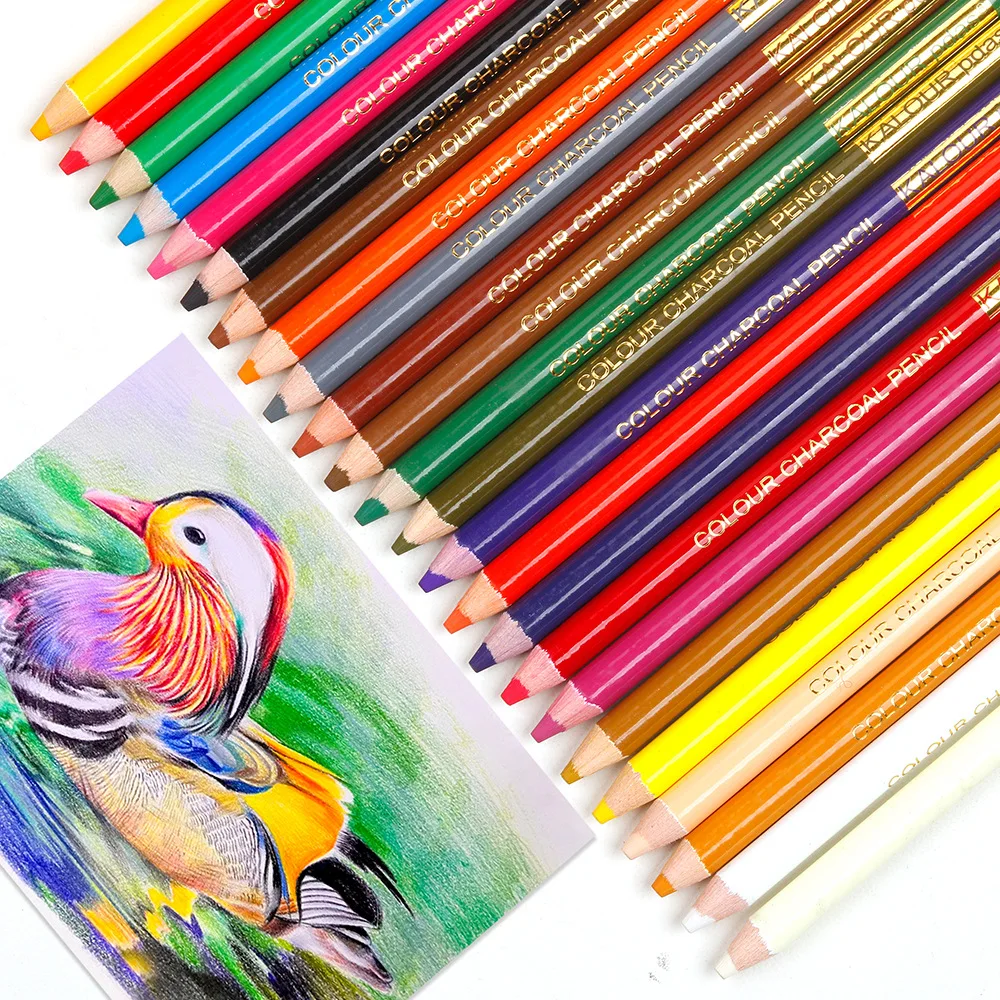 KALOUR Lápices de colores pastel para niños - Set de 24 colores - imagen 5
