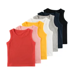 Camiseta de algodón sin mangas para niños – estilo coreano verano