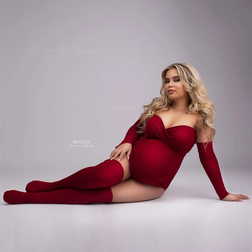 Mono premamá sin tirantes elástico para fotografía de maternidad - imagen 5