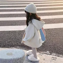 Abrigo con capucha grueso para niñas y niños de otoño e invierno